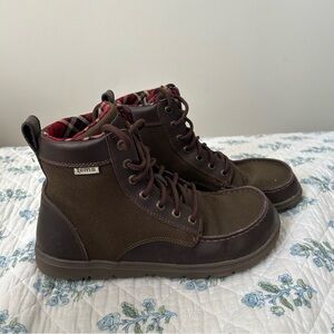 Lems Boulder Hiking Boots 42 Mens 9 Womens 11/11.5 Timber Nylon Leather Brown